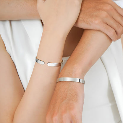 The Moment Your Heart Stopped, Heart Cuff Bracelet - Personalized Custom Bracelet Cuff - HME348_BCUF