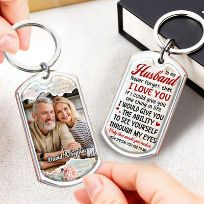 Heartfelt Message For Husband, Love And Appreciation - Personalized Custom Keychain - HSB018_KCH