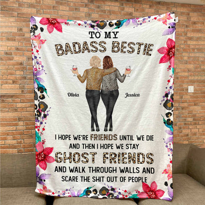 Best Friends in This Life and the Next – Personalized Funny Friendship Blanket, Custom Friends Group Gift