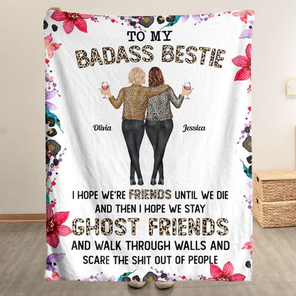 Best Friends in This Life and the Next – Personalized Funny Friendship Blanket, Custom Friends Group Gift