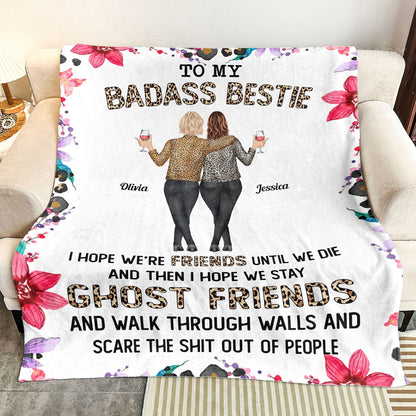 Best Friends in This Life and the Next – Personalized Funny Friendship Blanket, Custom Friends Group Gift