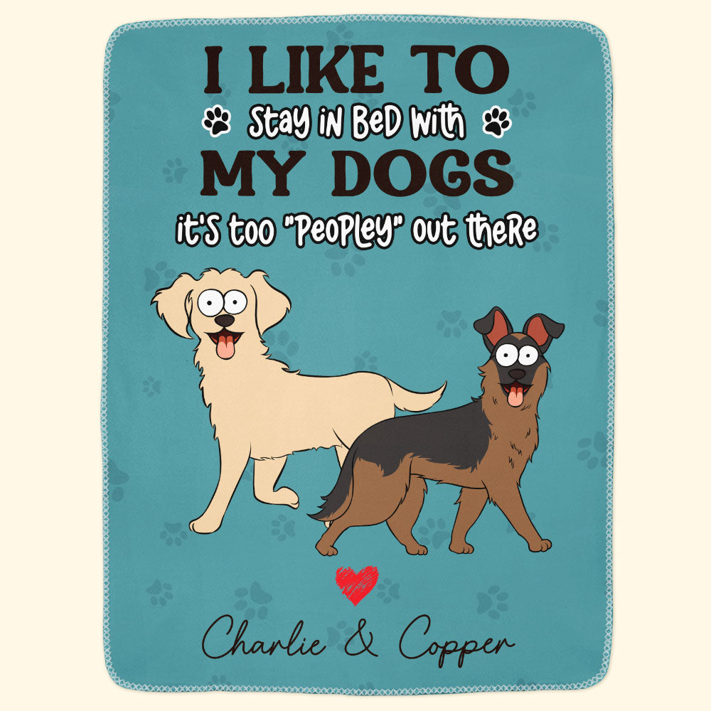 Personalized 'Too Peopley' Dog Lovers Blanket - Custom Pet Breed & Name Throw