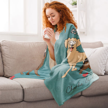 Personalized 'Too Peopley' Dog Lovers Blanket - Custom Pet Breed & Name Throw
