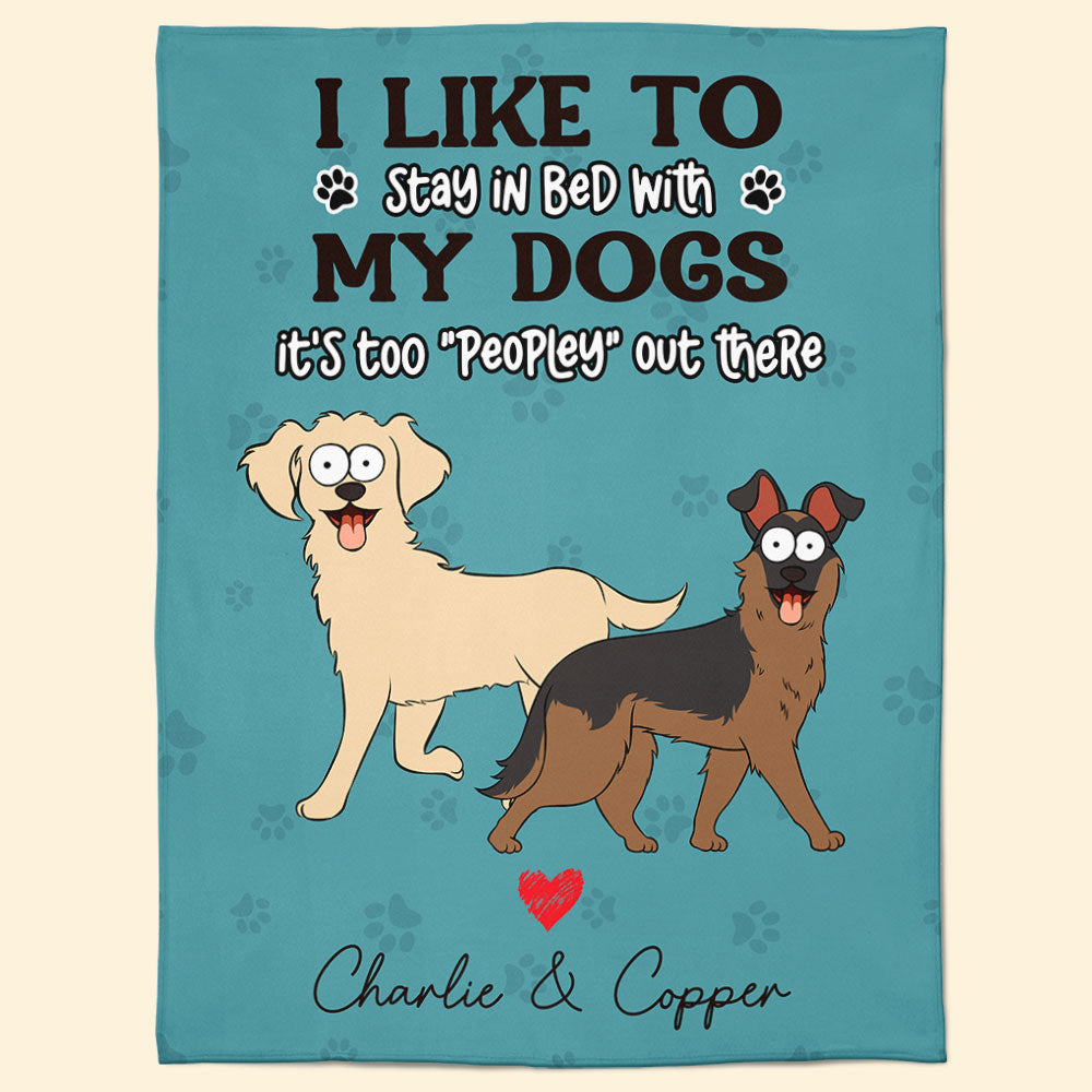 Personalized 'Too Peopley' Dog Lovers Blanket - Custom Pet Breed & Name Throw