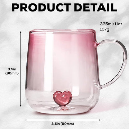 Custom Best Friend, Christmas & Birthday Friendship Keepsake Gift • Punch For You - Personalized Pink Gradient Glass Mug