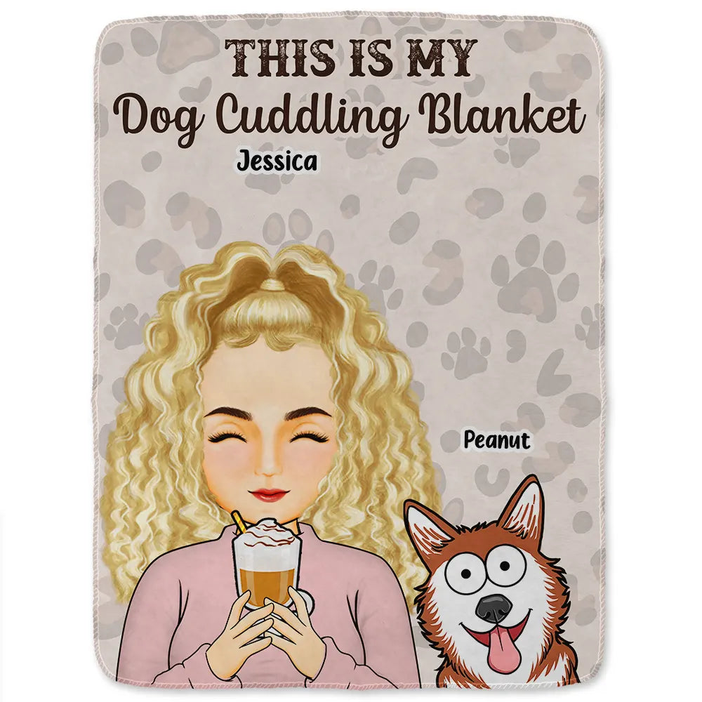My Cat Dog Cuddling Blanket - Personalized Blanket