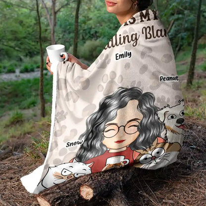 My Cat Dog Cuddling Blanket - Personalized Blanket