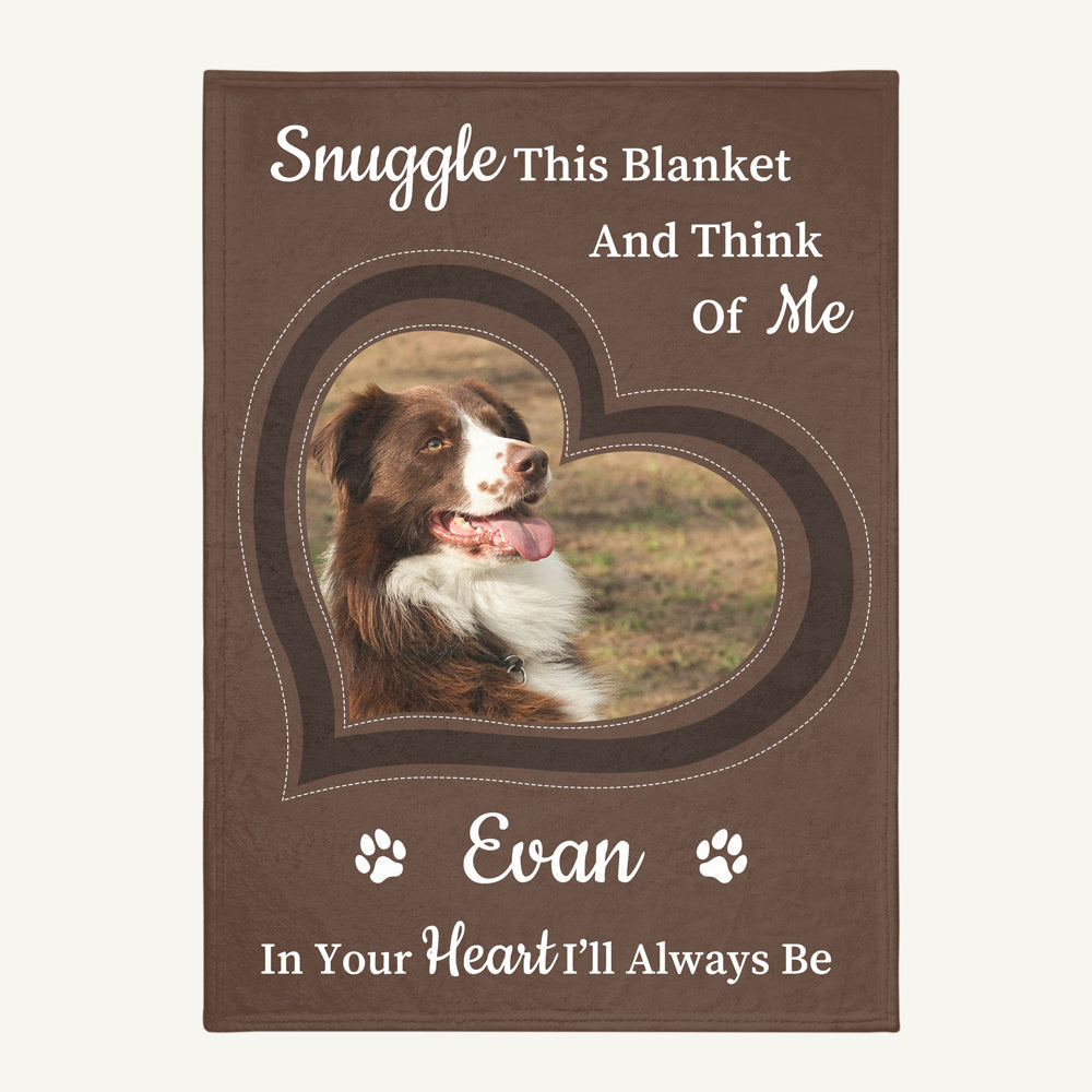 Personalized Pet Memorial Blanket - Custom Photo & Name Sympathy Gift