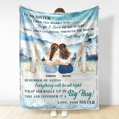 Custom Blanket for Sisters: 'Everything Will Be Alright' Cozy Hug Gift