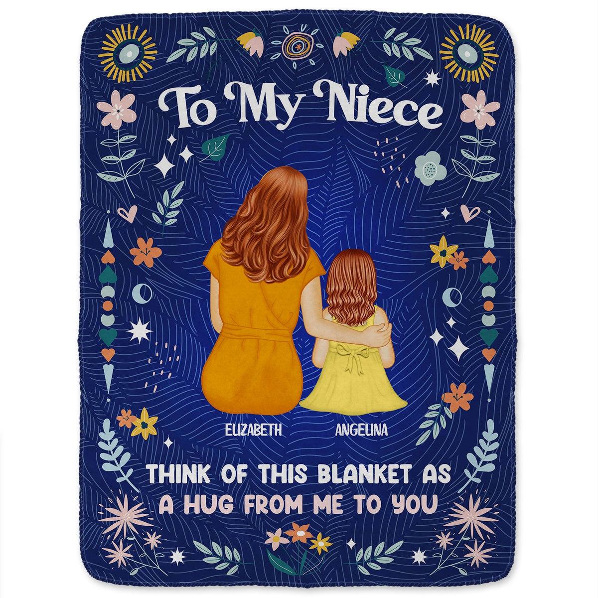 Custom Mother Daughter Blanket: 'A Hug From Me To You' Keepsake Gift