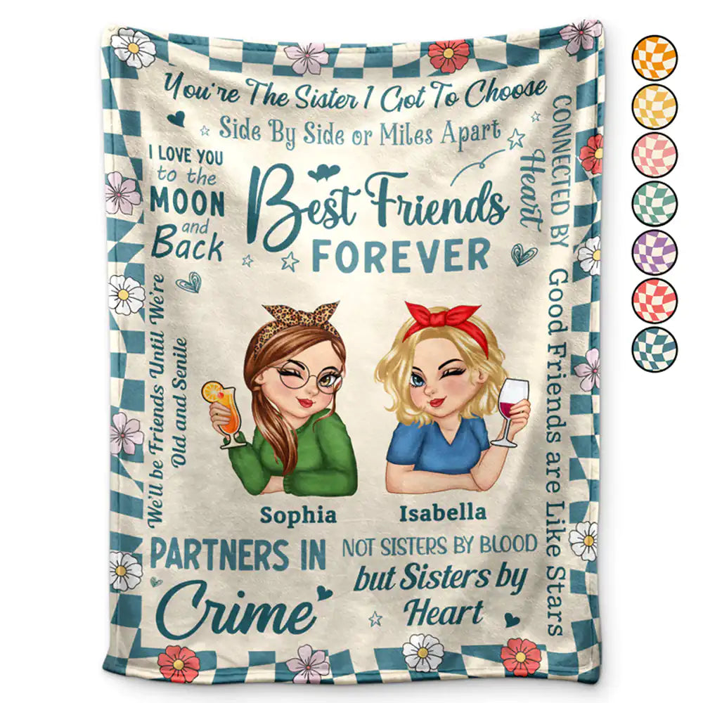 Custom 'Best Friends Forever' Blanket - Personalized Sisters by Heart Gift