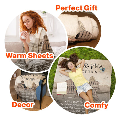 Heartfelt Personalized 'The Day I Met You' Blanket for Couples