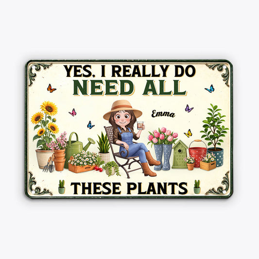 Just One More Plant, I Promise! – Personalized Garden Metal Sign, Custom Name Gift for Plant Lovers