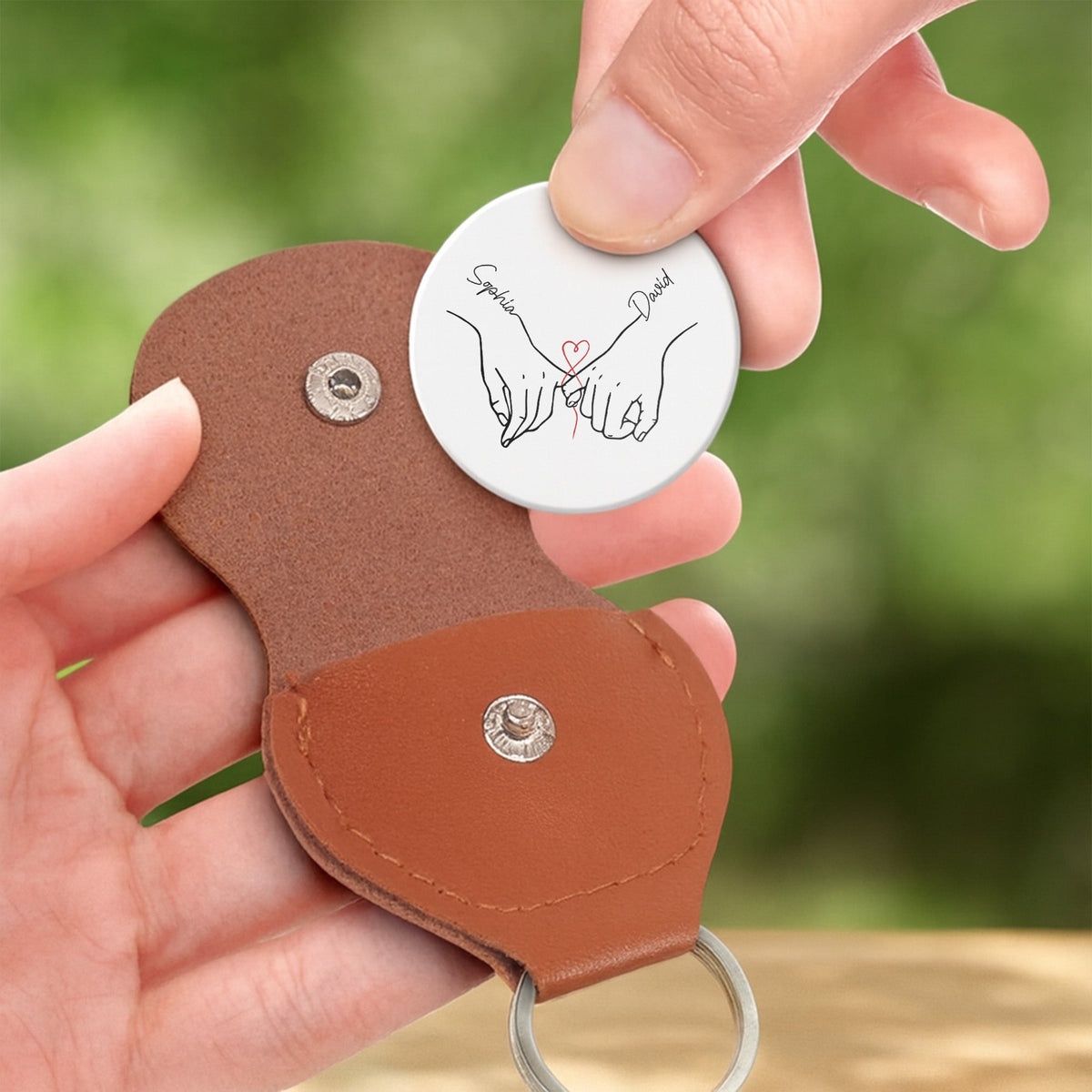 To My Wife Soulmate And Best Friend Holding Hands With Heart - Personalized Custom Pocket Hug - WIF064_HTOK
