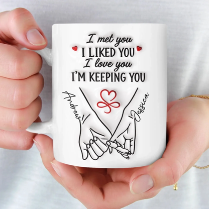 [3D Effect] Custom Love Story Mug - Personalized Anniversary Keepsake for Couples