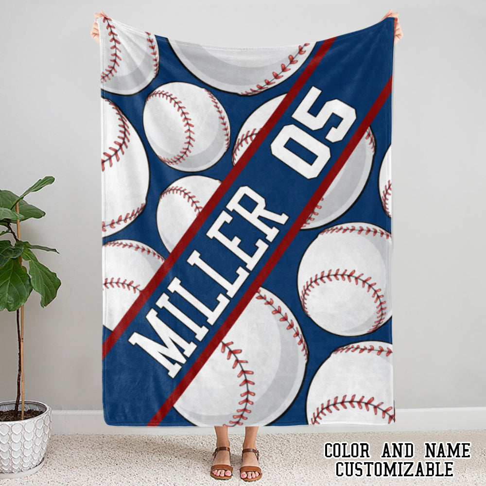 Personalized Baseball Lover Personalized Blanket - Gift For Sport Lovers