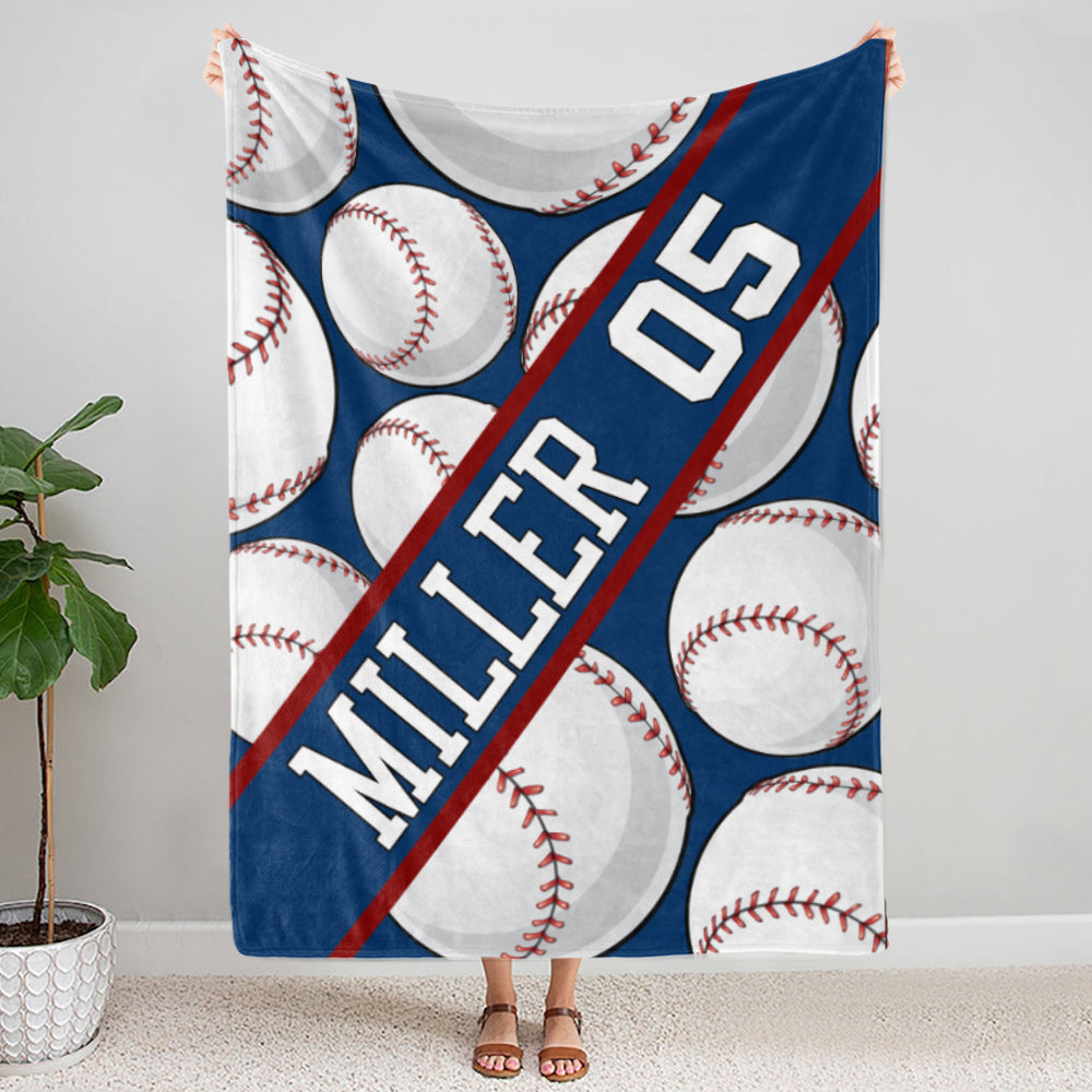Personalized Baseball Lover Personalized Blanket - Gift For Sport Lovers