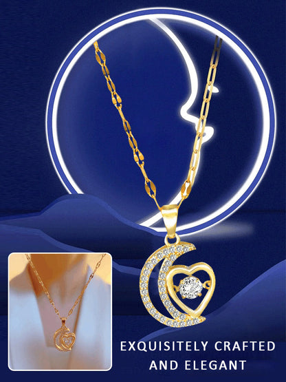 Bästa accessoarerna för julfester 💎Halsband med en elegant och delikat halvmåne för kvinnor✨