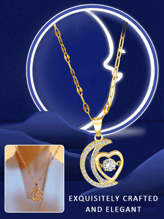 Bästa accessoarerna för julfester 💎Halsband med en elegant och delikat halvmåne för kvinnor✨