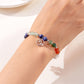 12 Zodiaksten Armband med Stenpärlor och Astrologiskt Charm