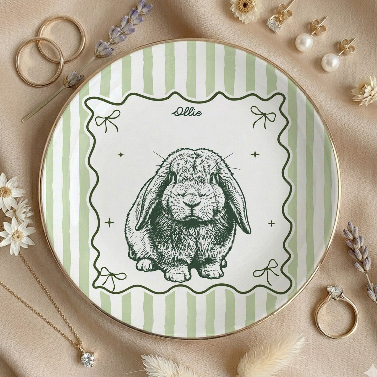 Custom Pet Portrait Jewelry Dish, Personalized Dog or Cat Line Art, Unique Gift for Pet Lovers