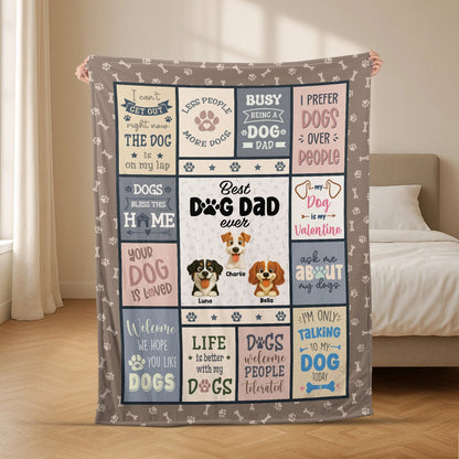 My Favorite Fur Baby Custom Blanket - Personalized Pet Keepsake Gift