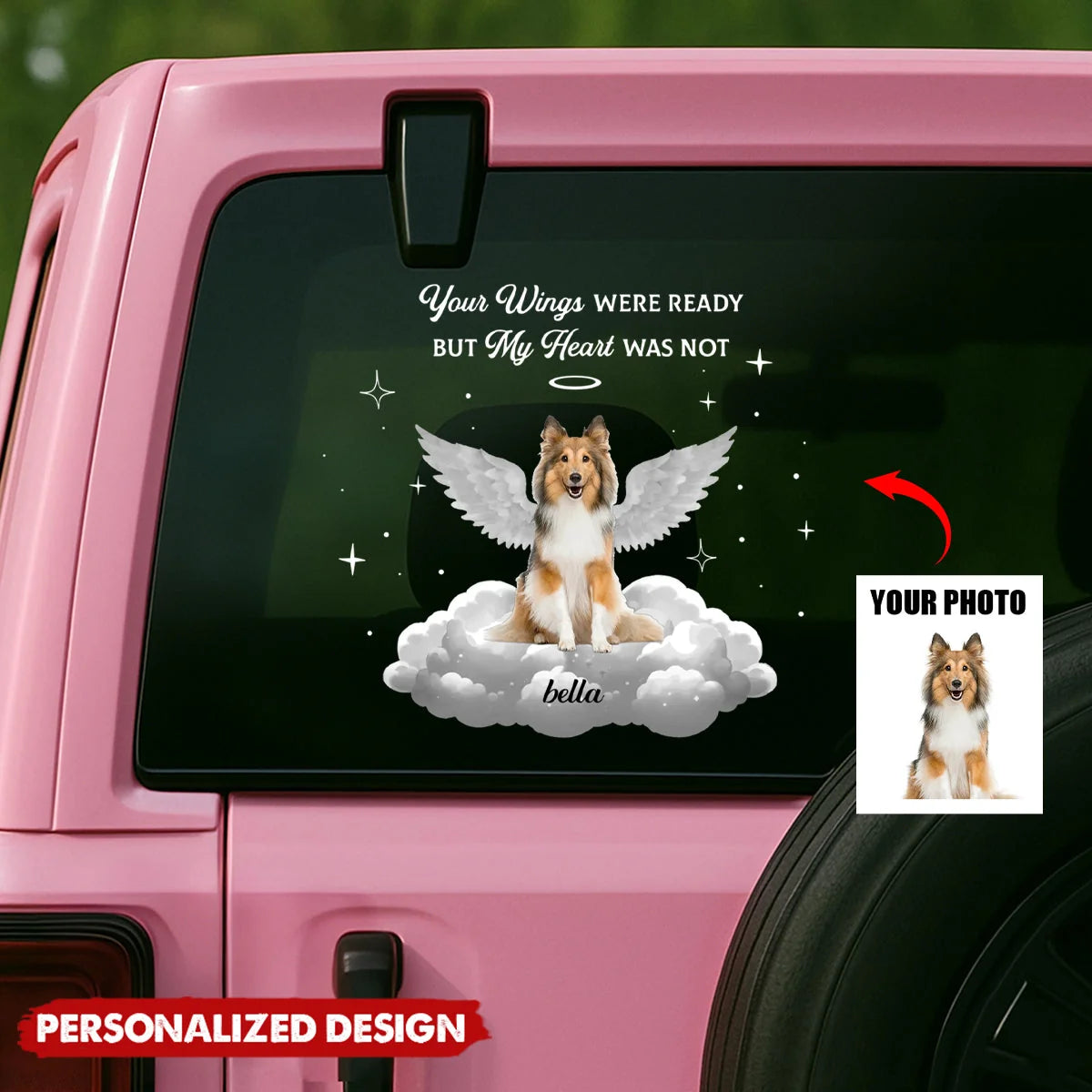 "You Left Paw Prints On My Heart" Custom Dog Memorial Window Decal - Personalized Keepsake Sticker for Pet Owners