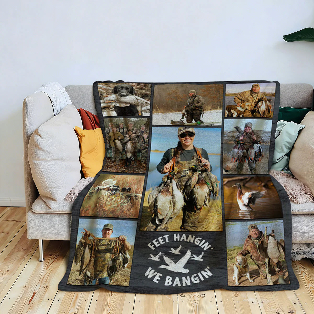 Every Hunt, A Story Worth Keeping – Personalized Duck Hunting Photo Blanket, Custom Hunter Memories Collage
