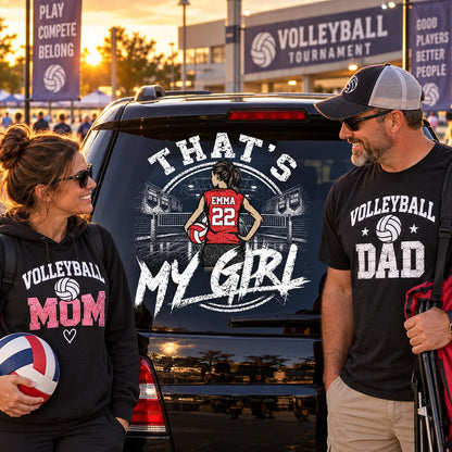 Custom Volleyball Player Window Decal - "That's My Girl" Personalized Car Sticker for Sports Parents