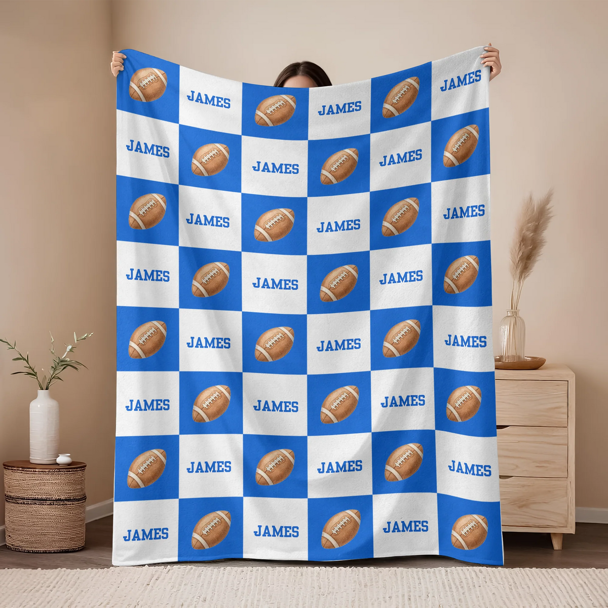 Custom Name Sports Fleece Blanket - Personalized Keepsake Throw Gift for Sports Lovers