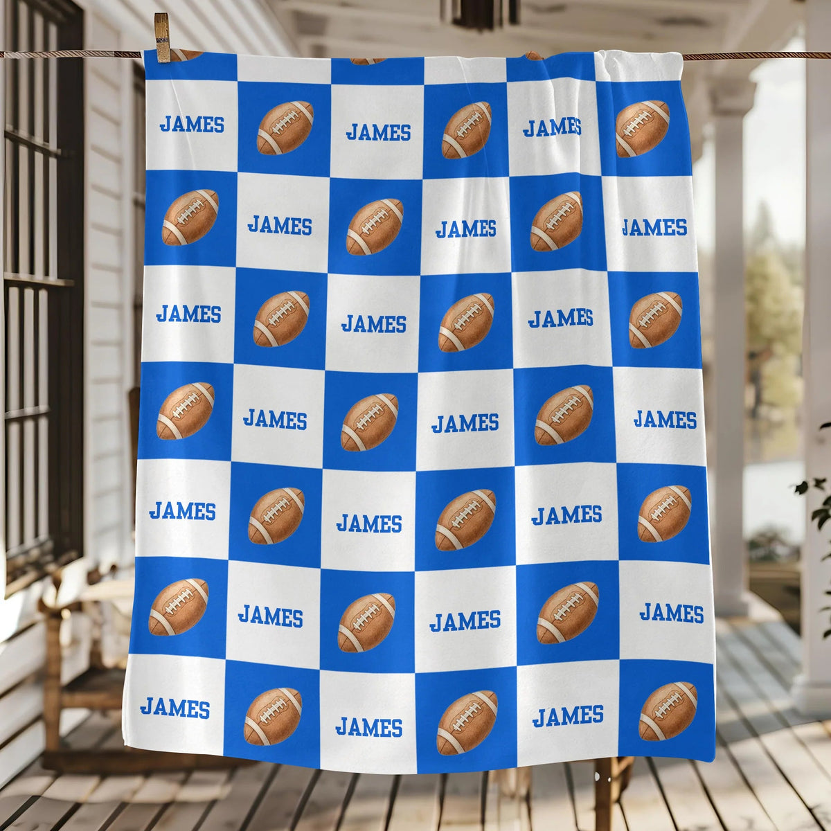 Custom Name Sports Fleece Blanket - Personalized Keepsake Throw Gift for Sports Lovers