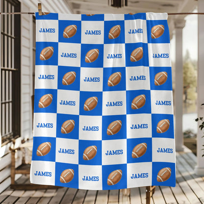 Custom Name Sports Fleece Blanket - Personalized Keepsake Throw Gift for Sports Lovers