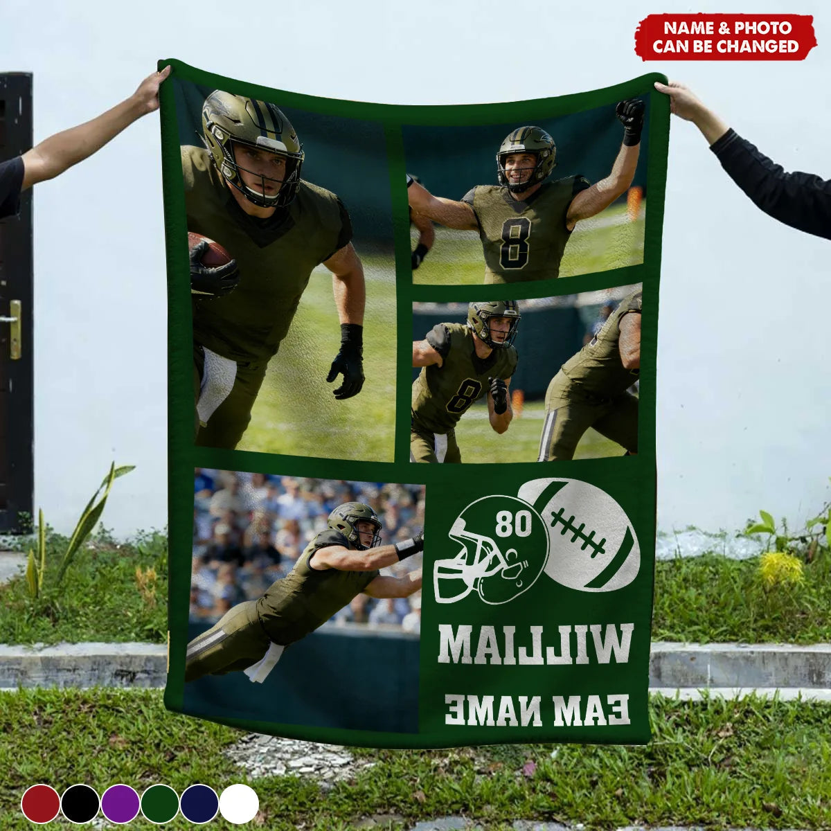 Every Game, Every Cheer, Forever Proud – Personalized Football Photo Blanket, Custom Team & Jersey Keepsake