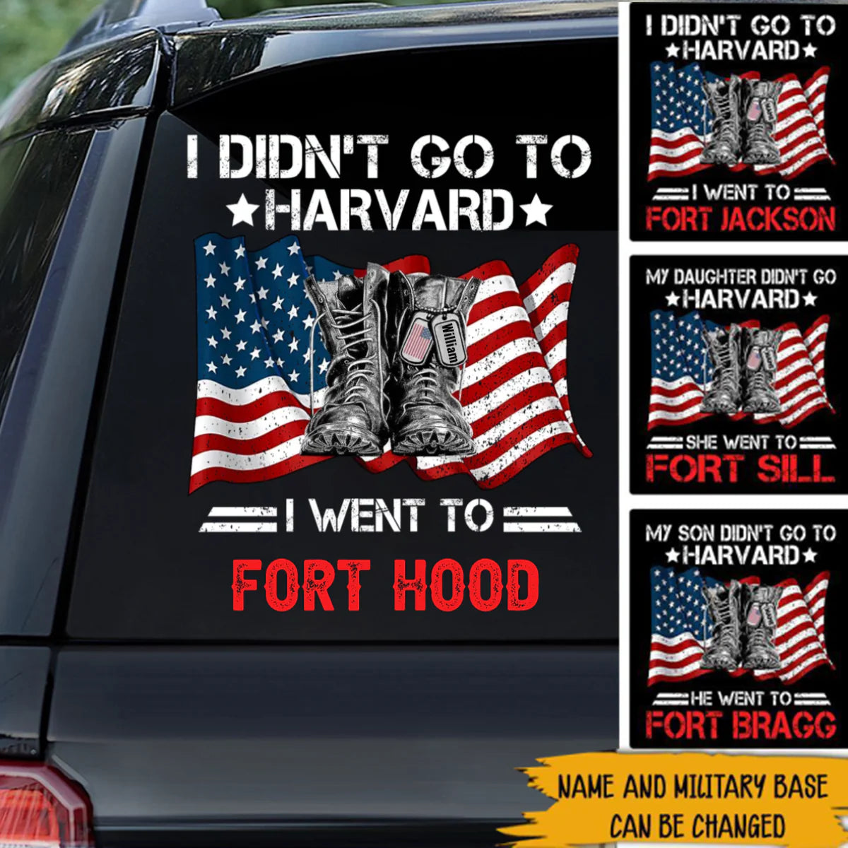My Service, My Story, My Pride – Personalized Military Base Car Decal, Custom Name & Duty Station Sticker