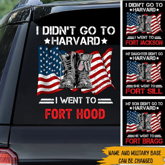 My Service, My Story, My Pride – Personalized Military Base Car Decal, Custom Name & Duty Station Sticker