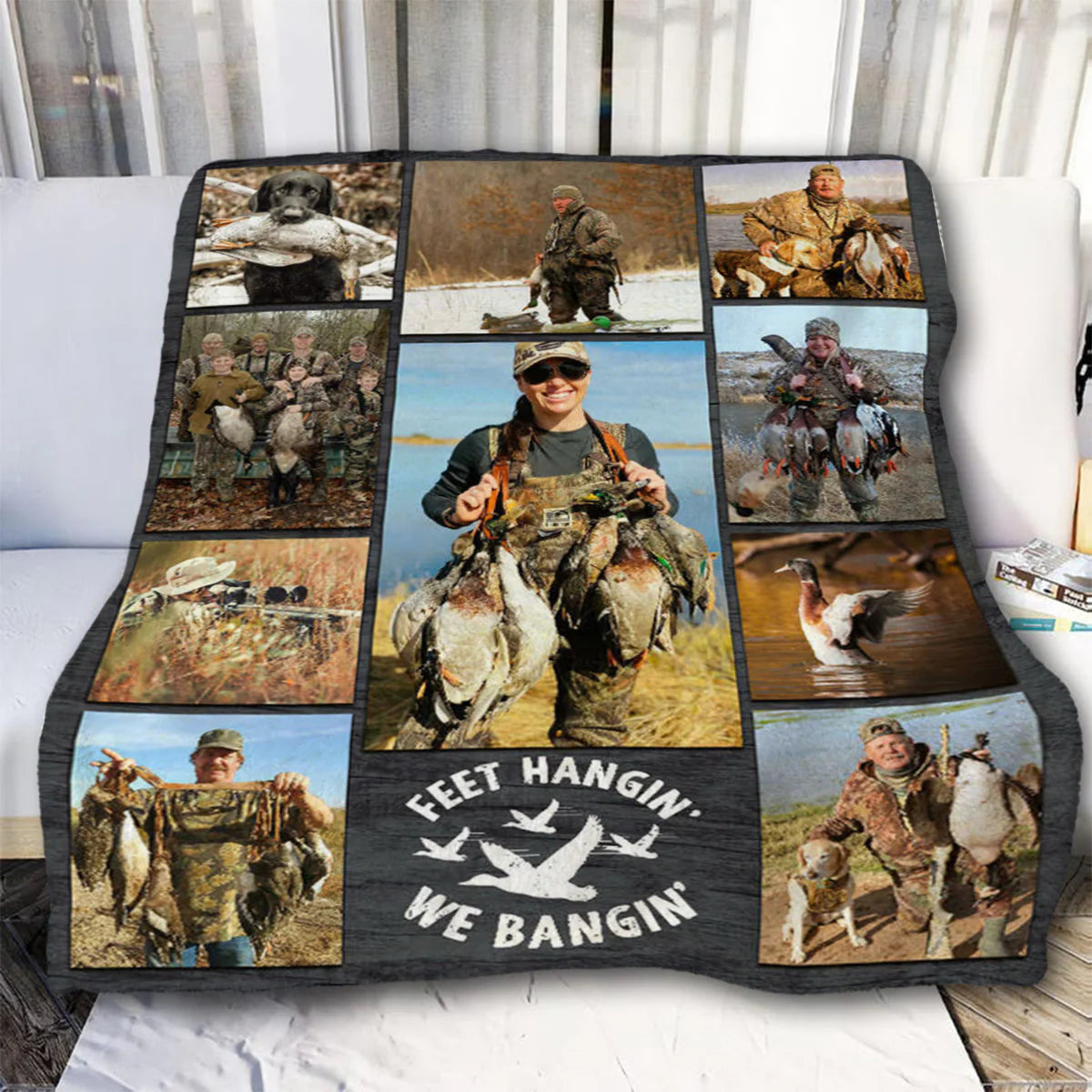 Every Hunt, A Story Worth Keeping – Personalized Duck Hunting Photo Blanket, Custom Hunter Memories Collage