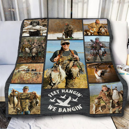 Every Hunt, A Story Worth Keeping – Personalized Duck Hunting Photo Blanket, Custom Hunter Memories Collage
