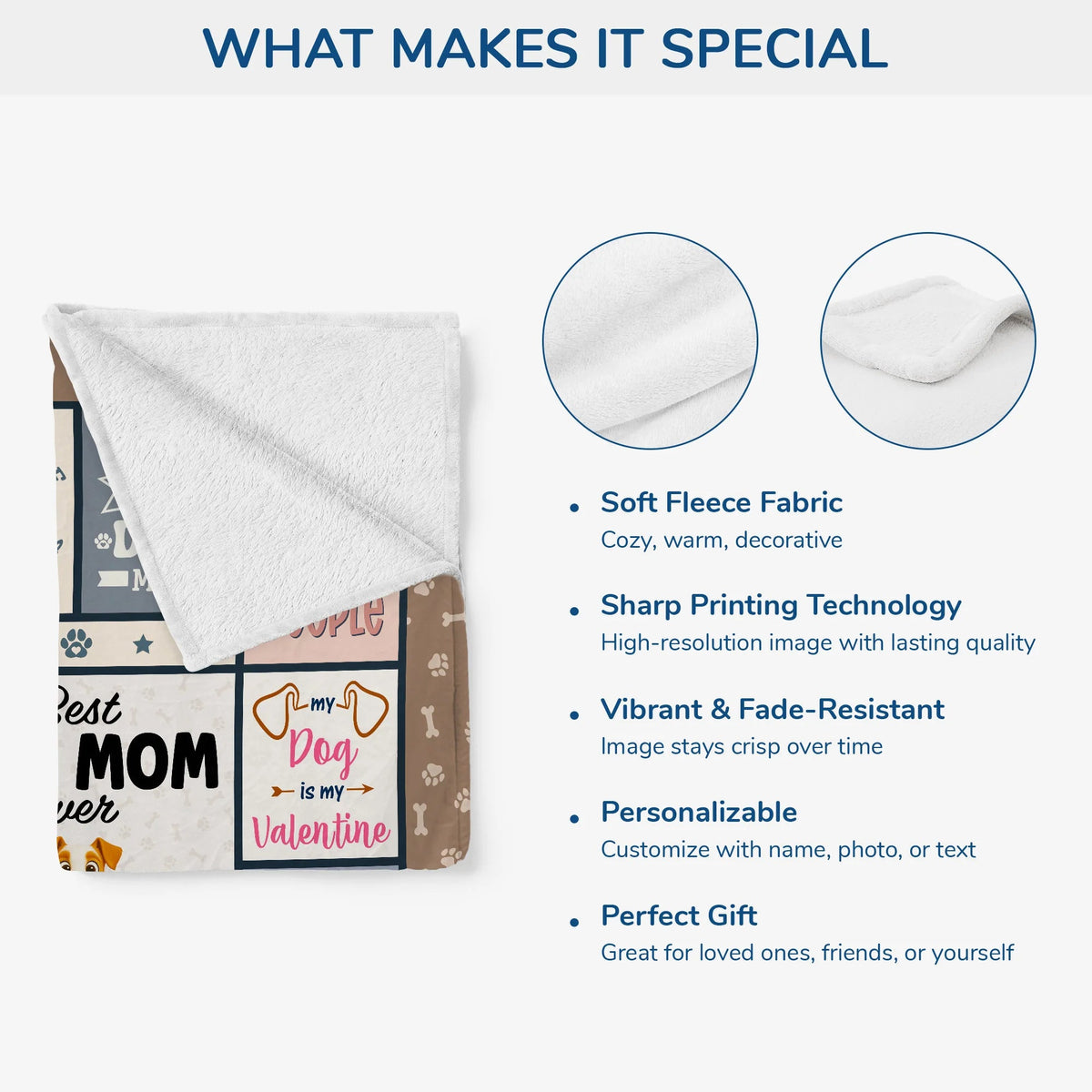 My Favorite Fur Baby Custom Blanket - Personalized Pet Keepsake Gift