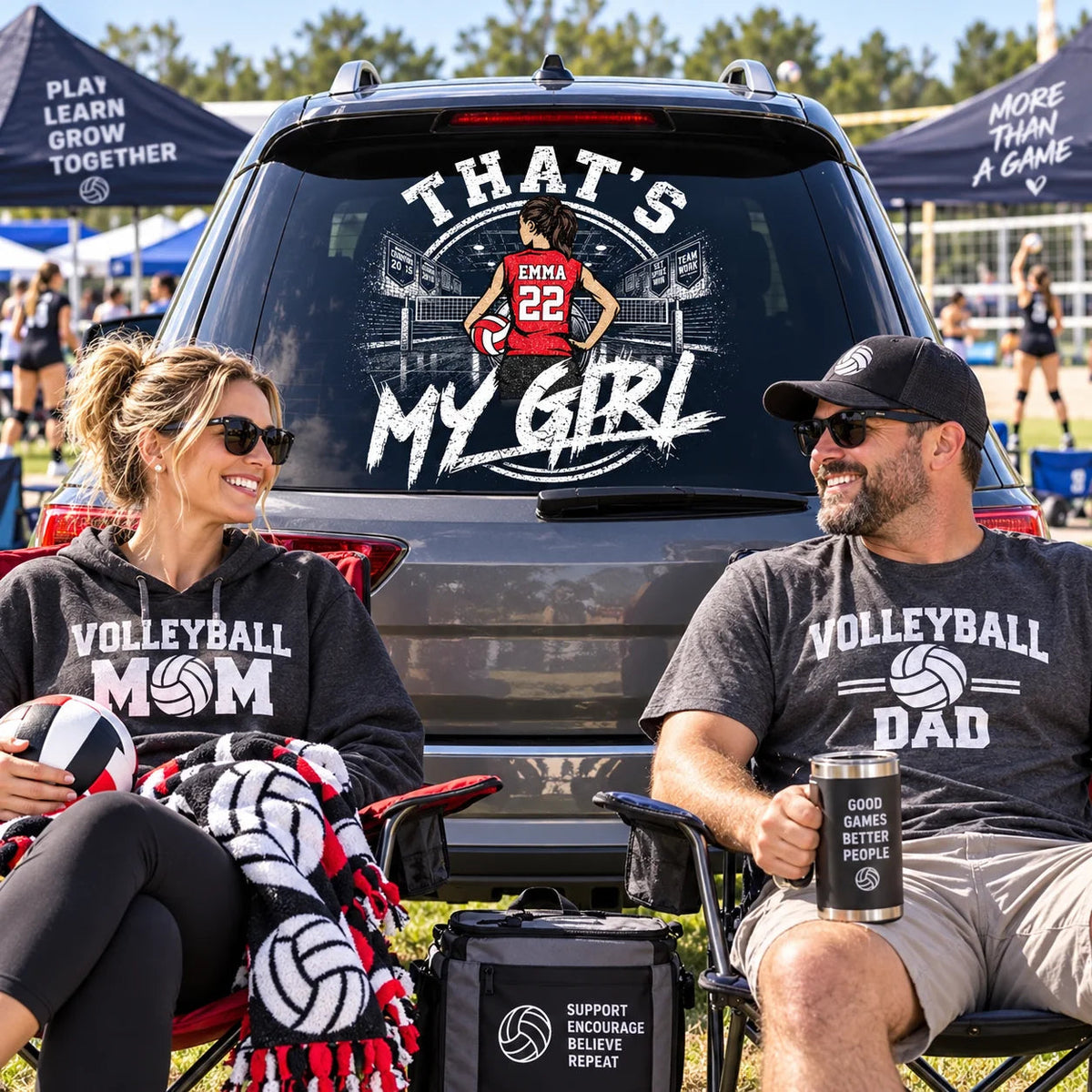 Custom Volleyball Player Window Decal - "That's My Girl" Personalized Car Sticker for Sports Parents