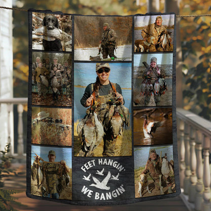 Every Hunt, A Story Worth Keeping – Personalized Duck Hunting Photo Blanket, Custom Hunter Memories Collage