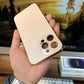 Matte plated tempered glass iPhone case