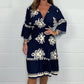 Sommarklänning med tryck för kvinnor