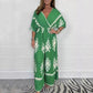 Damens V-Ringade Jumpsuit Med Breda Ben