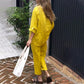 Kvinnors 2-delade outfits Oversized skjorta och byxor