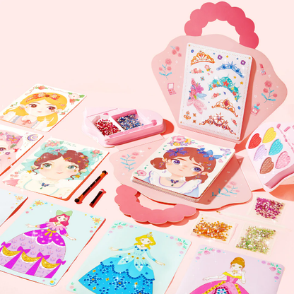👑 SISTA DAGEN 50% RABATT! ✨ Fantasy 3-i-1 Prinsesspelset - Inkluderar Kronor, Trollspön & Smink för Oförglömlig Rollspelslek 🧚‍♀️✨