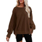 👚Oversized sweatshirts med rund halsringning