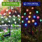 Solcellsdriven, väderbeständig uppsättning LED-lampor för trädgården
