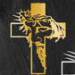 Jesus Kors Metallskylt Kristus Väggdekoration