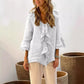 🔥2025 HOT SALE🔥Kvinnor Ruffle Collar Blouse med klockärmar