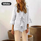 🔥2025 HOT SALE🔥Kvinnor Ruffle Collar Blouse med klockärmar